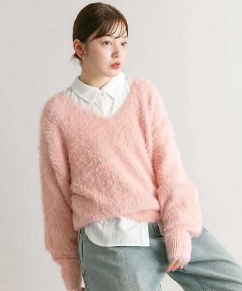 KBF / ケービーエフ ニット・セーター | シャギーVネックニット | 詳細16