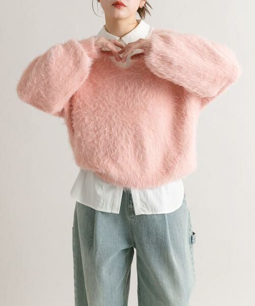 KBF / ケービーエフ ニット・セーター | シャギーVネックニット | 詳細17