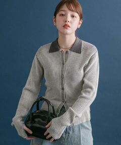 KBF / ケービーエフ ニット・セーター | バイカラーポロRIBニット