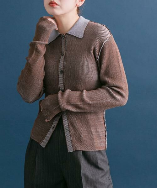 KBF / ケービーエフ ニット・セーター | バイカラーポロRIBニット | 詳細2