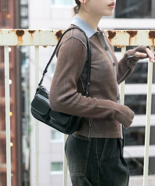 KBF / ケービーエフ ニット・セーター | バイカラーポロRIBニット | 詳細6