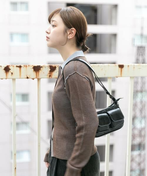 KBF / ケービーエフ ニット・セーター | バイカラーポロRIBニット | 詳細9