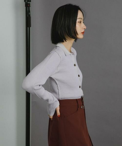 KBF / ケービーエフ ニット・セーター | バイカラーポロRIBニット | 詳細26