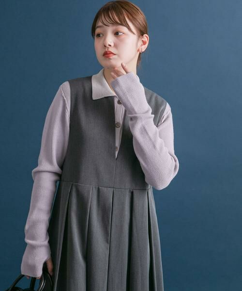 KBF / ケービーエフ ニット・セーター | バイカラーポロRIBニット | 詳細17