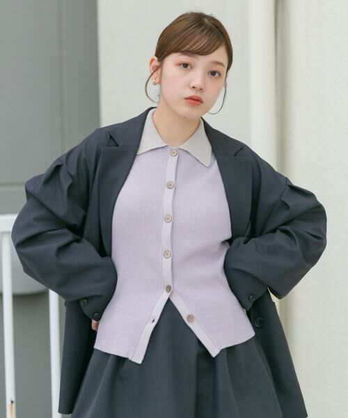 KBF / ケービーエフ ニット・セーター | バイカラーポロRIBニット | 詳細22