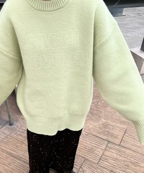 KBF/ケービーエフ SACHIPOWDERリバーシブルニット グリーン系その他 one KBF/ケービーエフ SACHIPOWDERリバーシブルニット グリーン系その他 one