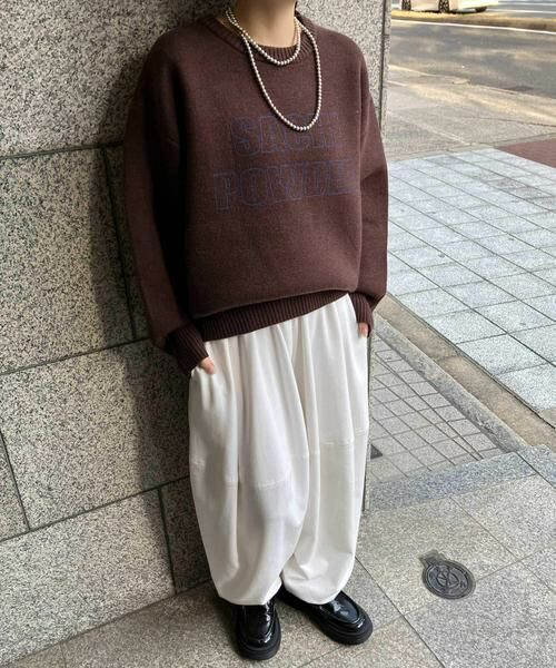 KBF / ケービーエフ ニット・セーター | SACHIPOWDERリバーシブルニット | 詳細15