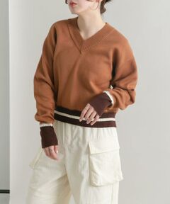 KBF / ケービーエフ ニット・セーター | 『2サイズ展開』リバーシブルVネックニット