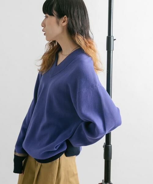 KBF / ケービーエフ ニット・セーター | 『2サイズ展開』リバーシブルVネックニット | 詳細1