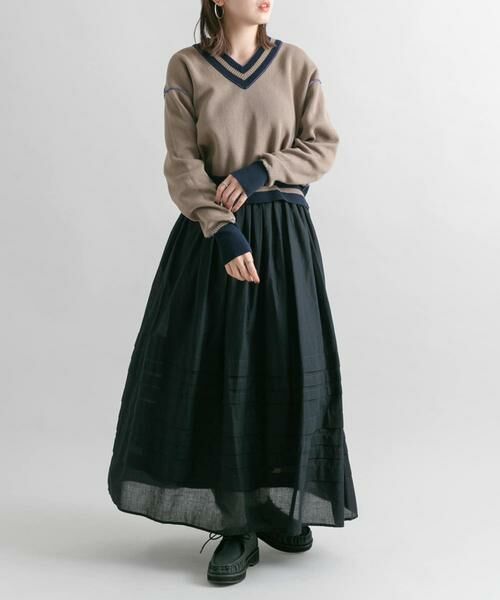 KBF / ケービーエフ ニット・セーター | 『2サイズ展開』リバーシブルVネックニット | 詳細12