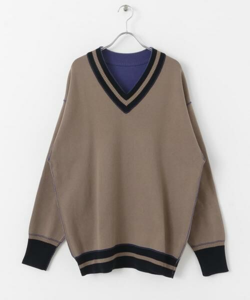 KBF / ケービーエフ ニット・セーター | 『2サイズ展開』リバーシブルVネックニット | 詳細17