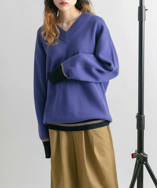 KBF / ケービーエフ ニット・セーター | 『2サイズ展開』リバーシブルVネックニット | 詳細2