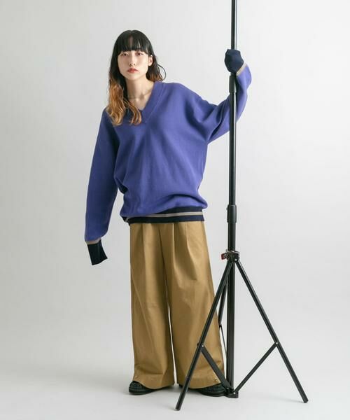 KBF / ケービーエフ ニット・セーター | 『2サイズ展開』リバーシブルVネックニット | 詳細7