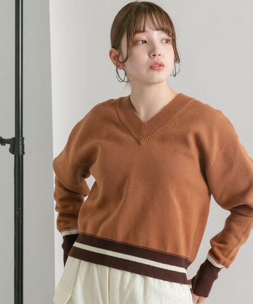 KBF / ケービーエフ ニット・セーター | 『2サイズ展開』リバーシブルVネックニット | 詳細24