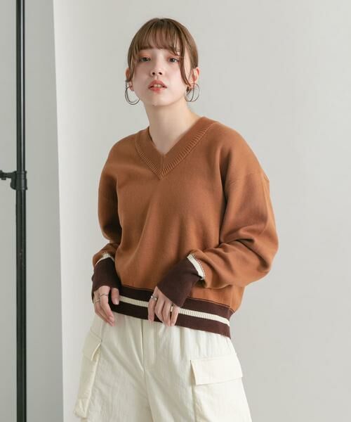 KBF / ケービーエフ ニット・セーター | 『2サイズ展開』リバーシブルVネックニット | 詳細25