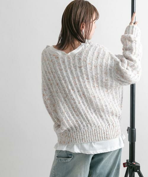 KBF / ケービーエフ ニット・セーター | 2WAYネップメッシュニット | 詳細17