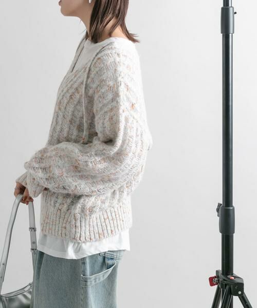 KBF / ケービーエフ ニット・セーター | 2WAYネップメッシュニット | 詳細18