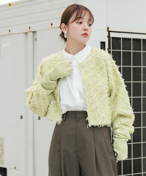 KBF / ケービーエフ カーディガン・ボレロ | 2WAYフリンジカーディガン | 詳細1