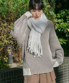 KBF / ケービーエフ ニット・セーター | バイカラーRIBオーバーニット