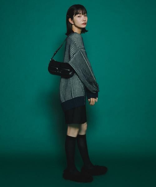 KBF / ケービーエフ ニット・セーター | バイカラーRIBオーバーニット | 詳細27