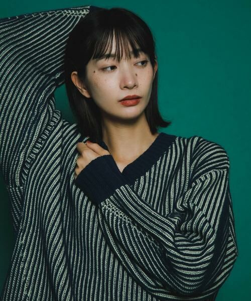 KBF / ケービーエフ ニット・セーター | バイカラーRIBオーバーニット | 詳細22