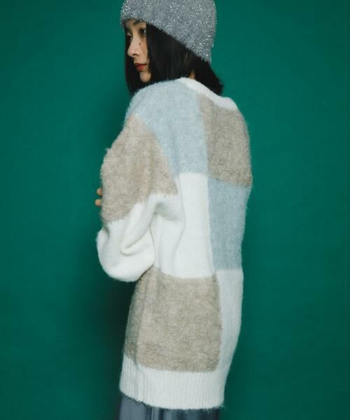 KBF / ケービーエフ ニット・セーター | ブロックチェックニット | 詳細10