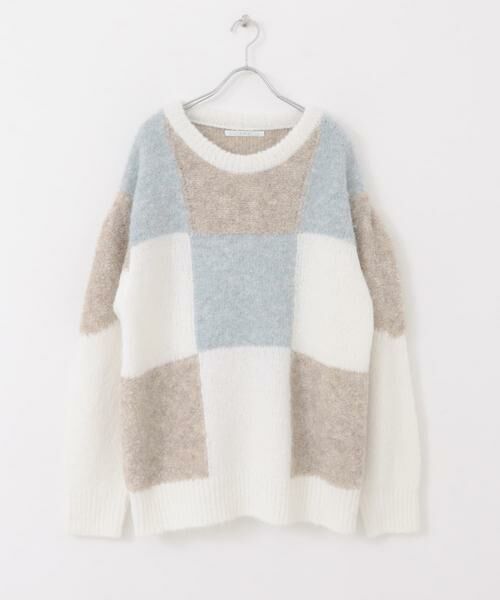 KBF / ケービーエフ ニット・セーター | ブロックチェックニット | 詳細14