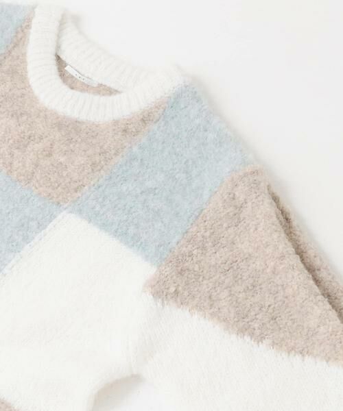 KBF / ケービーエフ ニット・セーター | ブロックチェックニット | 詳細15