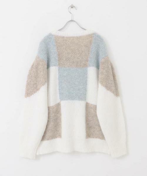 KBF / ケービーエフ ニット・セーター | ブロックチェックニット | 詳細17