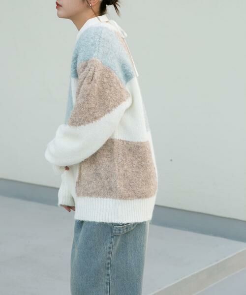 KBF / ケービーエフ ニット・セーター | ブロックチェックニット | 詳細2