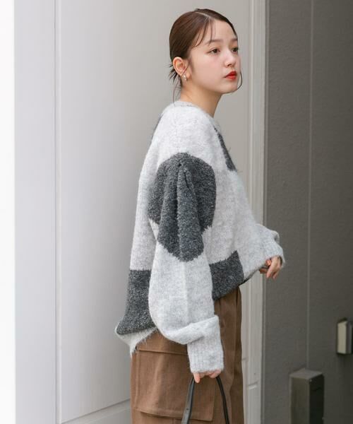 KBF / ケービーエフ ニット・セーター | ブロックチェックニット | 詳細23