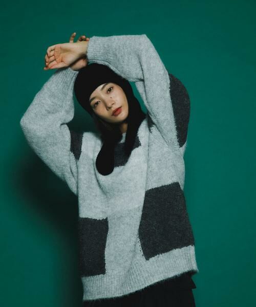 KBF / ケービーエフ ニット・セーター | ブロックチェックニット | 詳細29