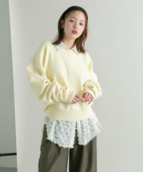 KBF / ケービーエフ ニット・セーター | フラットパターンクルーネックニット | 詳細10