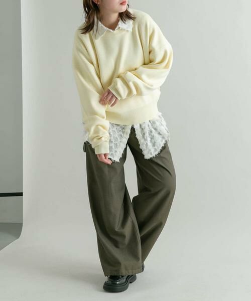 KBF / ケービーエフ ニット・セーター | フラットパターンクルーネックニット | 詳細6