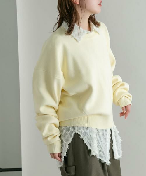 KBF / ケービーエフ ニット・セーター | フラットパターンクルーネックニット | 詳細7