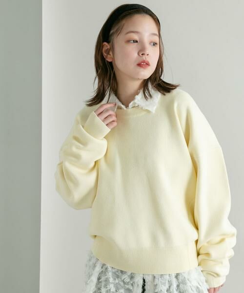 KBF / ケービーエフ ニット・セーター | フラットパターンクルーネックニット | 詳細9