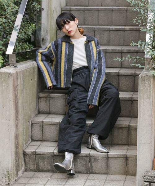KBF / ケービーエフ カーディガン・ボレロ | フロントZIPストライプカーディガン | 詳細19