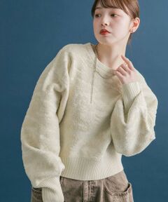 KBF / ケービーエフ ニット・セーター | マーブルジャガードニット