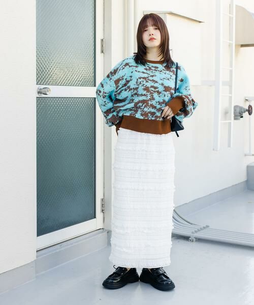 KBF / ケービーエフ ニット・セーター | マーブルジャガードニット | 詳細4