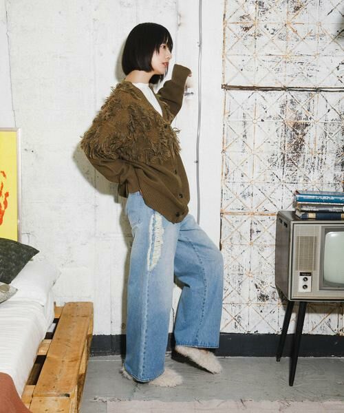 KBF / ケービーエフ カーディガン・ボレロ | ジャガードフリンジカーディガン | 詳細13