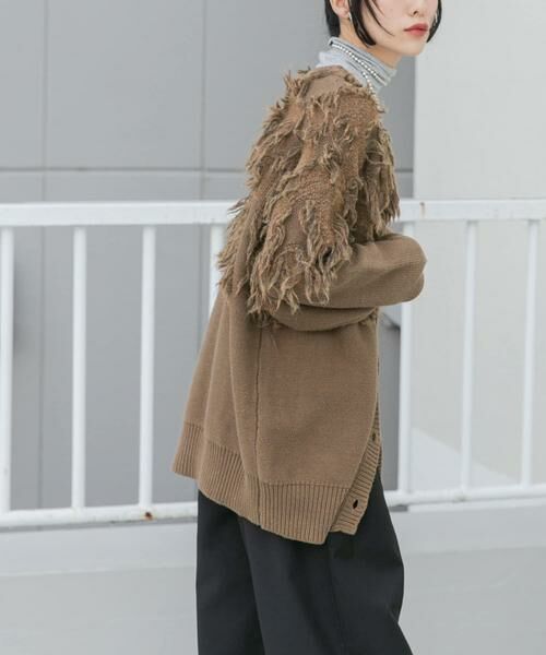 KBF / ケービーエフ カーディガン・ボレロ | ジャガードフリンジカーディガン | 詳細2