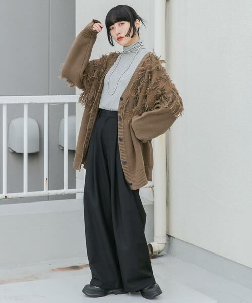 KBF / ケービーエフ カーディガン・ボレロ | ジャガードフリンジカーディガン | 詳細4