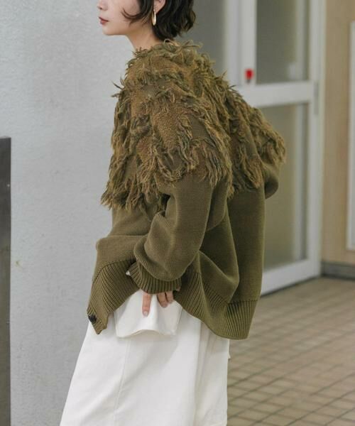 KBF / ケービーエフ カーディガン・ボレロ | ジャガードフリンジカーディガン | 詳細6