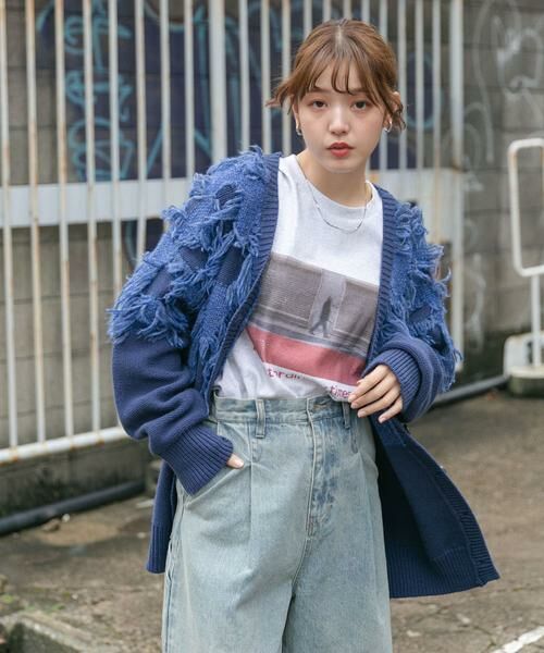 KBF / ケービーエフ カーディガン・ボレロ | ジャガードフリンジカーディガン | 詳細18