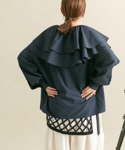 KBF / ケービーエフ シャツ・ブラウス | ラッフルカラーブラウス | 詳細3