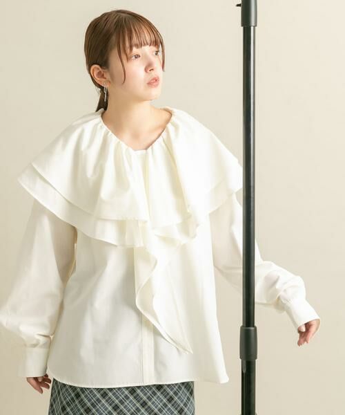 KBF / ケービーエフ シャツ・ブラウス | ラッフルカラーブラウス | 詳細11