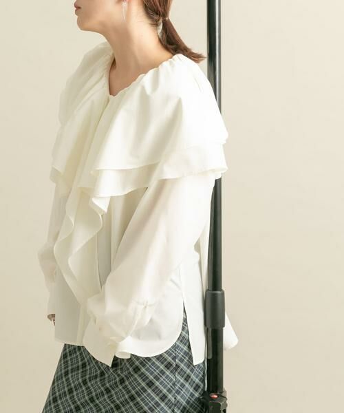 KBF / ケービーエフ シャツ・ブラウス | ラッフルカラーブラウス | 詳細13