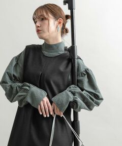 KBF / ケービーエフ シャツ・ブラウス | ボリュースリーブハイネックブラウス