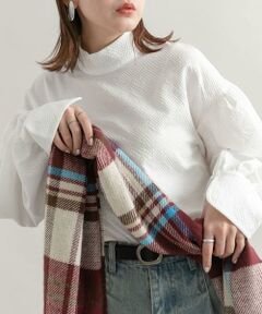 KBF / ケービーエフ シャツ・ブラウス | ボリュースリーブハイネックブラウス