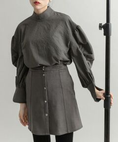 KBF / ケービーエフ シャツ・ブラウス | ボリュースリーブハイネックブラウス